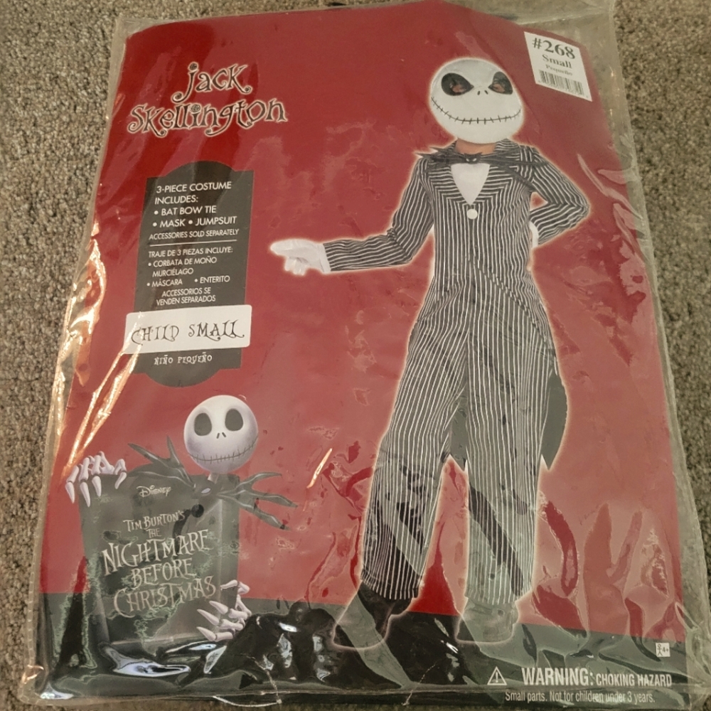 Jack Skellington Kids Costume - Black and White